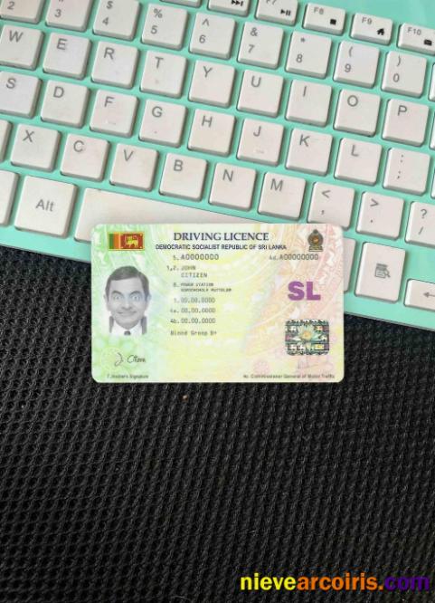 Sri Lanka driving license photolook